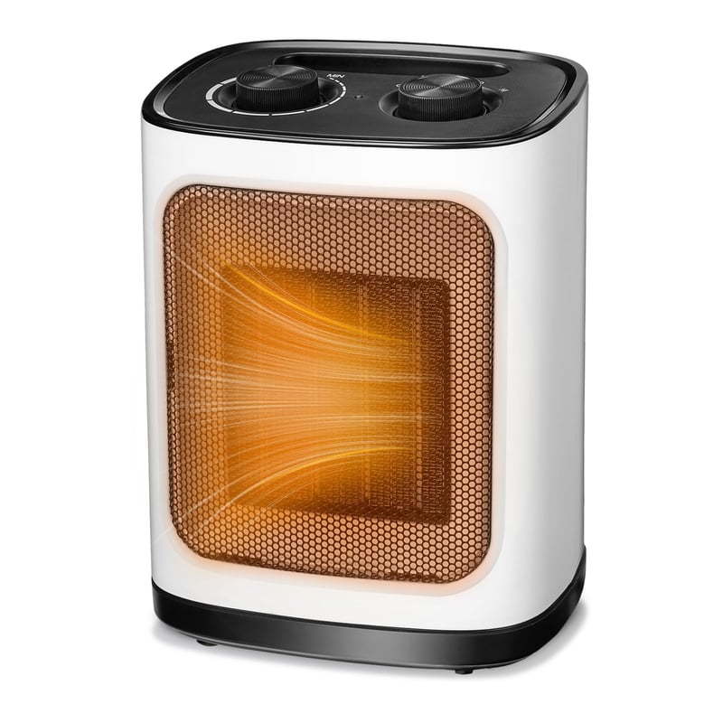 Mini keramický teplovzdušný ventilátor COWSAR ZFH006 1800 W – biely