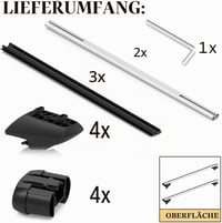 COWVIE 120 cm állítható alumínium tetőkereszt rudak tetőcsomagtartóhoz 2 db párban, keresztlécek 6