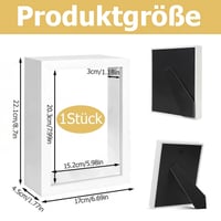 Coztie 3D rám na vyplnenie 30x40 cm, biely drevený hlboký rám s hĺbkou 3 cm na kvety, svadobný dar 2