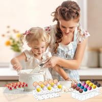 Coztie Cake Pop Tartó 2db Átlátszó Akril 20 Lyukas + 200 Pálcika 5
