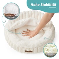 COZY KISS Macskaaágy takaróval 58 cm, kerek barlang kisméretű macskáknak és kutyáknak 5