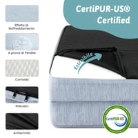 COZY KISS Ortopedický chladiaci pelech pre veľké psy 91x69x16 cm – Ergonomická pohovka s odnímateľným prateľným poťahom a penou so včelím vzorom, vodoodolná, svetlosivá 6