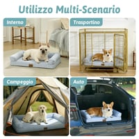 COZY KISS Ortopedický chladiaci pelech pre veľké psy 91x69x16 cm – Ergonomická pohovka s odnímateľným prateľným poťahom a penou so včelím vzorom, vodoodolná, svetlosivá 7