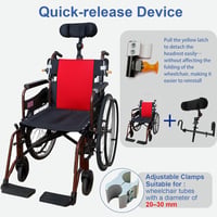 Cozyara Állítható Kerekesszék Fejtámla Ergonomikus Nyaktámasz Univerzális Kerekesszékhez 7
