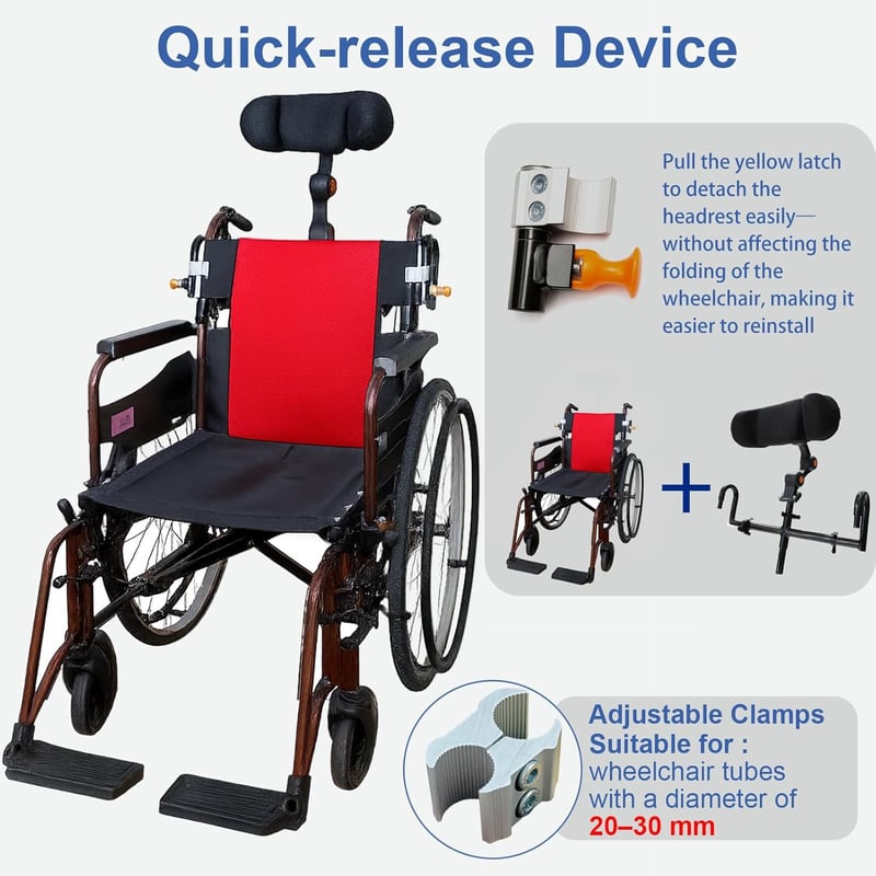 Cozyara Állítható Kerekesszék Fejtámla Ergonomikus Nyaktámasz Univerzális Kerekesszékhez