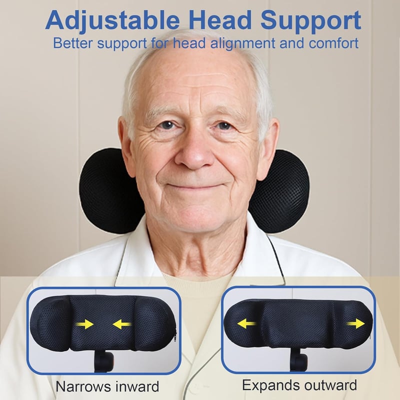 Cozyara Állítható Kerekesszék Fejtámla Ergonomikus Nyaktámasz Univerzális Kerekesszékhez