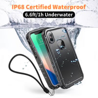 Vodotesný a nárazuvzdorný kryt Cozycase IP68 pre iPhone X/XS, 360° ochrana – čierny 3