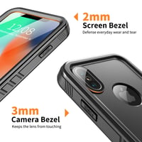 Vodotesný a nárazuvzdorný kryt Cozycase IP68 pre iPhone X/XS, 360° ochrana – čierny 7