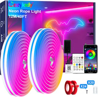 Cozylady 12m RGB LED neon szalag lámpa, vízálló, Bluetooth app vezérlés, zenesynch 1