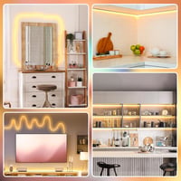 Bandă LED neon RGBIC Cozylady 3M 5V USB, flexibilă, cu adeziv dublu față puternic, IP65, control prin aplicație, alb, pentru interior și exterior 4