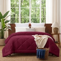 CozyLux Poplun 200x200 cm bordo, cjelogodišnji pokrivač za sva četiri godišnja doba 9