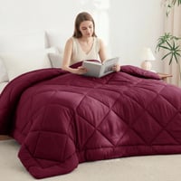CozyLux Poplun 200x200 cm bordo, cjelogodišnji pokrivač za sva četiri godišnja doba 7