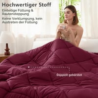 CozyLux Poplun 200x200 cm bordo, cjelogodišnji pokrivač za sva četiri godišnja doba 2