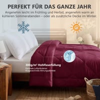 CozyLux Poplun 200x200 cm bordo, cjelogodišnji pokrivač za sva četiri godišnja doba 3
