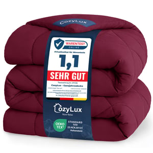 CozyLux Paplan 200x200 cm Burgundi 4 Évszakos Takaró Egész Éves Használatra