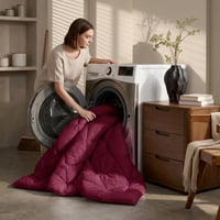 CozyLux Poplun 200x200 cm bordo, cjelogodišnji pokrivač za sva četiri godišnja doba 6