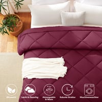 CozyLux Poplun 200x200 cm bordo, cjelogodišnji pokrivač za sva četiri godišnja doba 4