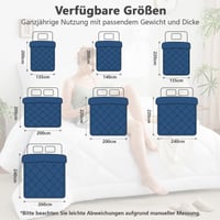 CozyLux Prikrývka 200x220 cm Biela celoročná prešívaná z mikrovlákna s výplňou 300GSM, certifikát Oeko-TEX 100, vhodná do práčky 5