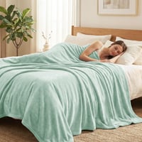 Mäkká flanelová deka CozyLux 150x200 cm, šalviovozelená - XL teplá deka na pohovku na štyri ročné obdobia, Oeko-Tex 100, 260 g/m² 7