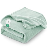 Mäkká flanelová deka CozyLux 150x200 cm, šalviovozelená - XL teplá deka na pohovku na štyri ročné obdobia, Oeko-Tex 100, 260 g/m² 1