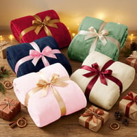 Pătură pufoasă din pluș CozyLux 130x150 cm, cuvertură caldă și moale de culoarea cremei pentru canapea și pat 9