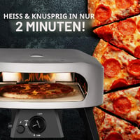 Cozze 13-inčni plinski pekač za pizzu Classic 30 mbar | Ploča od kordierita | Automatsko paljenje | Ugrađeni termometar | Nehrđajući čelik | Pečenje za 2 minute 2