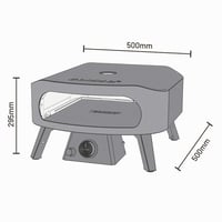 Cozze 13-inčni plinski pekač za pizzu Classic 30 mbar | Ploča od kordierita | Automatsko paljenje | Ugrađeni termometar | Nehrđajući čelik | Pečenje za 2 minute 7