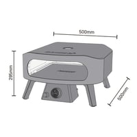 Cuptor de Pizza pe Gaz Cozze 13 Inchi - Cuptor de Pizza Exterior pe Gaz de Masă cu Regulator (50 mbar) 7