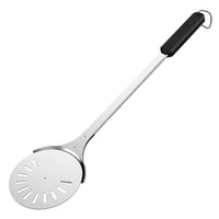 Otočná lopata na pizzu Cozze Premium z nehrdzavejúcej ocele – priemer 18 cm, dĺžka rukoväti 76 cm, žiaruvzdorná, certifikácia LFGB 1