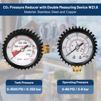 CPROSP Regulator de presiune CO2, reductor de presiune pentru bere, regulator de gaz dioxid de carbon pentru fabricarea berii 4