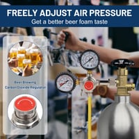 CPROSP Regulator de presiune CO2, reductor de presiune pentru bere, regulator de gaz dioxid de carbon pentru fabricarea berii 8