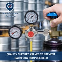 CPROSP Regulator de presiune CO2, reductor de presiune pentru bere, regulator de gaz dioxid de carbon pentru fabricarea berii 7