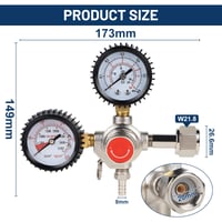 CPROSP Regulator de presiune CO2, reductor de presiune pentru bere, regulator de gaz dioxid de carbon pentru fabricarea berii 2