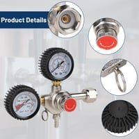 CPROSP Regulator de presiune CO2, reductor de presiune pentru bere, regulator de gaz dioxid de carbon pentru fabricarea berii 6