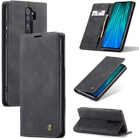 Cracedily Xiaomi Redmi Note 8 Pro Flip Tok Mágneses Kártyatartóval és Állvánnyal Fekete 1