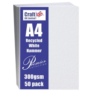 Craft UK 2391 A4 Čekićani reciklirani karton 300 g/m² bijeli 50 listova