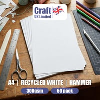 Craft UK 2391 A4 štruktúrovaný recyklovaný kartón 300 g/m² biely 50 listov 3