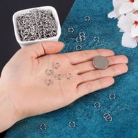 Craftdady 2000 ks 8 mm x 1 mm otvorené spojovacie krúžky z nehrdzavejúcej ocele na výrobu šperkov 4