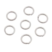 Craftdady 2000 ks 8 mm x 1 mm otvorené spojovacie krúžky z nehrdzavejúcej ocele na výrobu šperkov 2