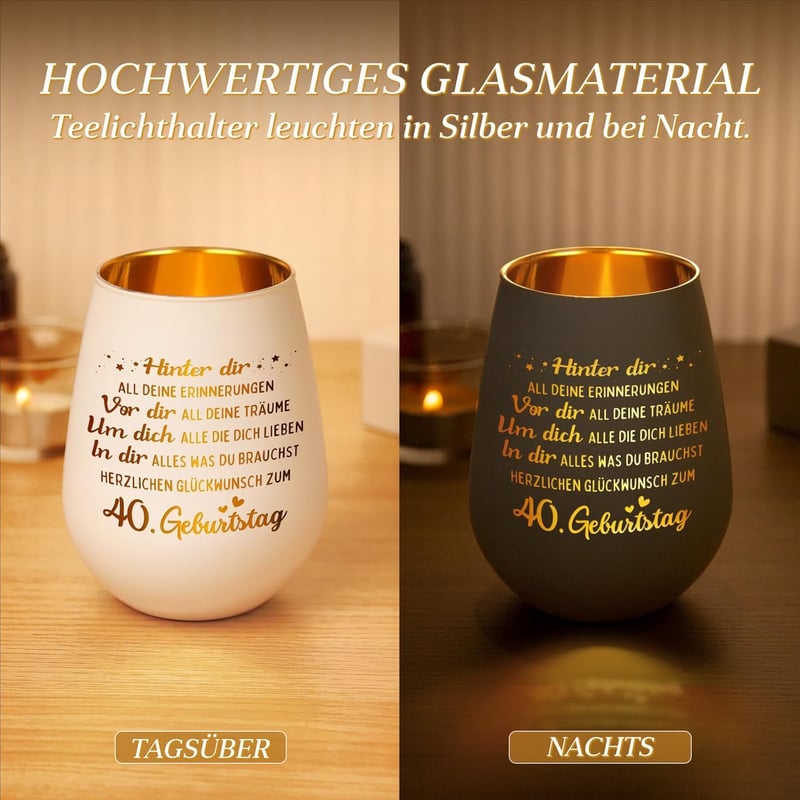 Craftique 40. Születésnapi Lámpa Nőknek - Dekoratív Ajándék 40 Éves Nőknek