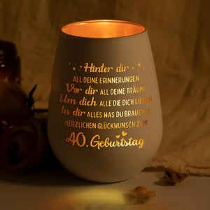 Lampă aniversară Craftique pentru 40 de ani - Cadou decorativ pentru femei la 40 de ani