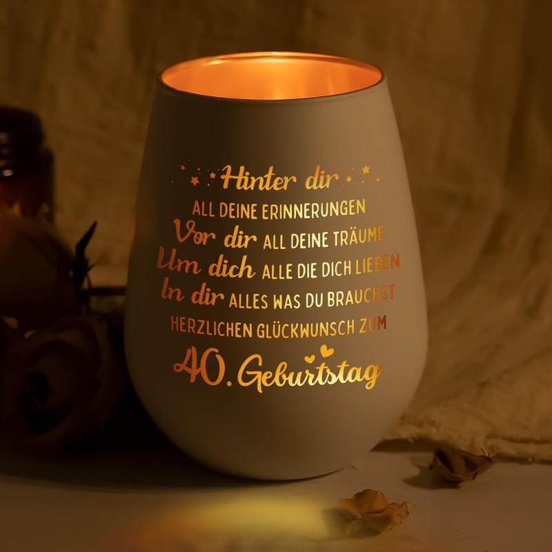 Craftique 40. Születésnapi Lámpa Nőknek - Dekoratív Ajándék 40 Éves Nőknek