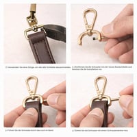 CRAFTMEMORE VT493 Karabiner kopča s vijkom i zasunom 2,54 cm zlatna, zamjenski nosač za remen torbe, 2 kom. 4
