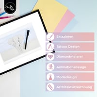 Crafts&Co LED svjetleći stol A3, podesiva svjetlina, lightpad 470x345 mm, USB priključak, podloga za diamond painting i crtanje, svjetlosna ploča 2