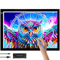 Crafts&Co LED svjetleći stol A3, podesiva svjetlina, lightpad 470x345 mm, USB priključak, podloga za diamond painting i crtanje, svjetlosna ploča 1