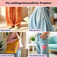 Crafts&Co Varrógép Kezdőknek LED Világítással és Lábpedállal | 12 Öltésminta | Mini Varrógép Overlock Funkcióval | Fehér 3