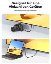 Cratree 8K Micro HDMI - HDMI 2.1 kábel 3m, 60Hz, Ethernet, GoPro kompatibilis 7