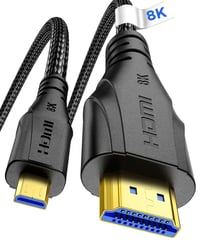 Cratree 8K Micro HDMI - HDMI 2.1 kábel 3m, 60Hz, Ethernet, GoPro kompatibilis 1