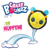 Craze BOUNZZ Trio skákacie plyšové hračky 3 ks – Nadýchané plyšové postavičky pre deti od 3 rokov, 6 farebných variantov, zberateľské mäkké zvieratká 3