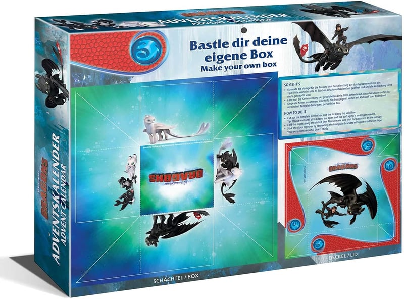 CRAZE Dragons 3 Adventi Naptár Gyerekeknek, 24 Meglepetés, Fiúknak és Lányoknak